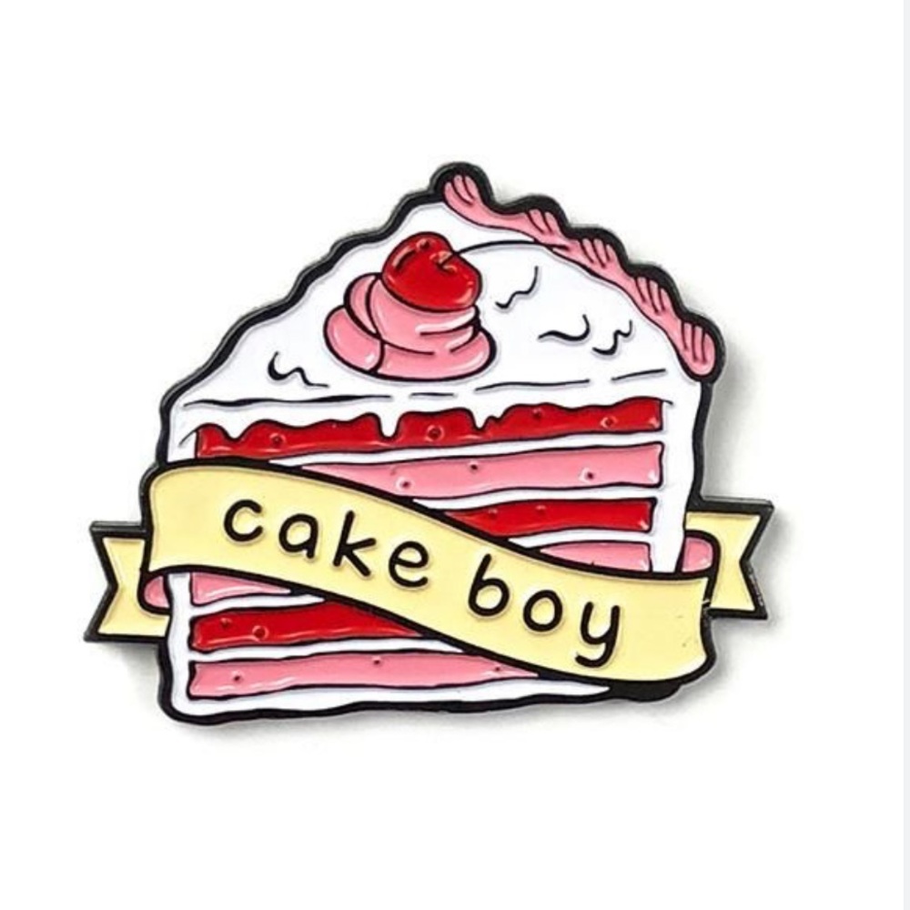 Clueless Cake Boy Enamel Pin